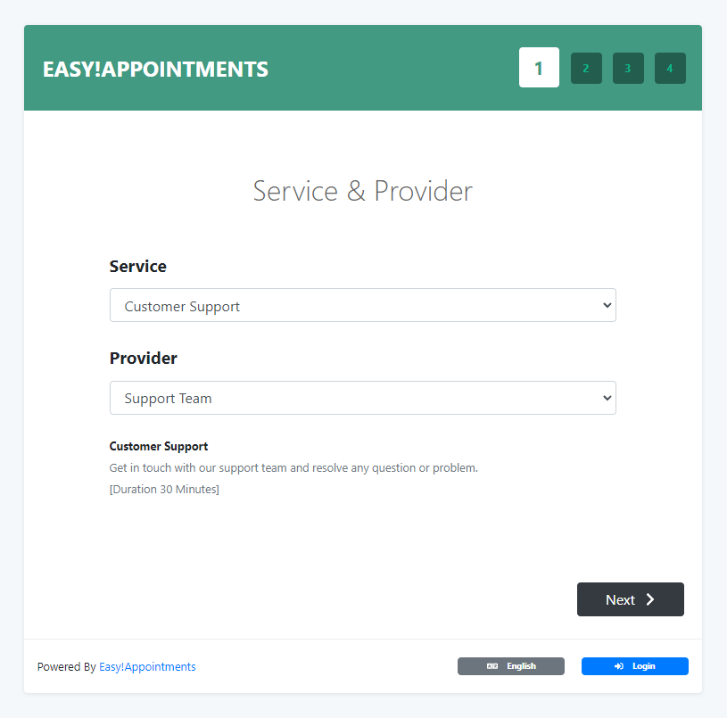 Easy!Appointments screenshot